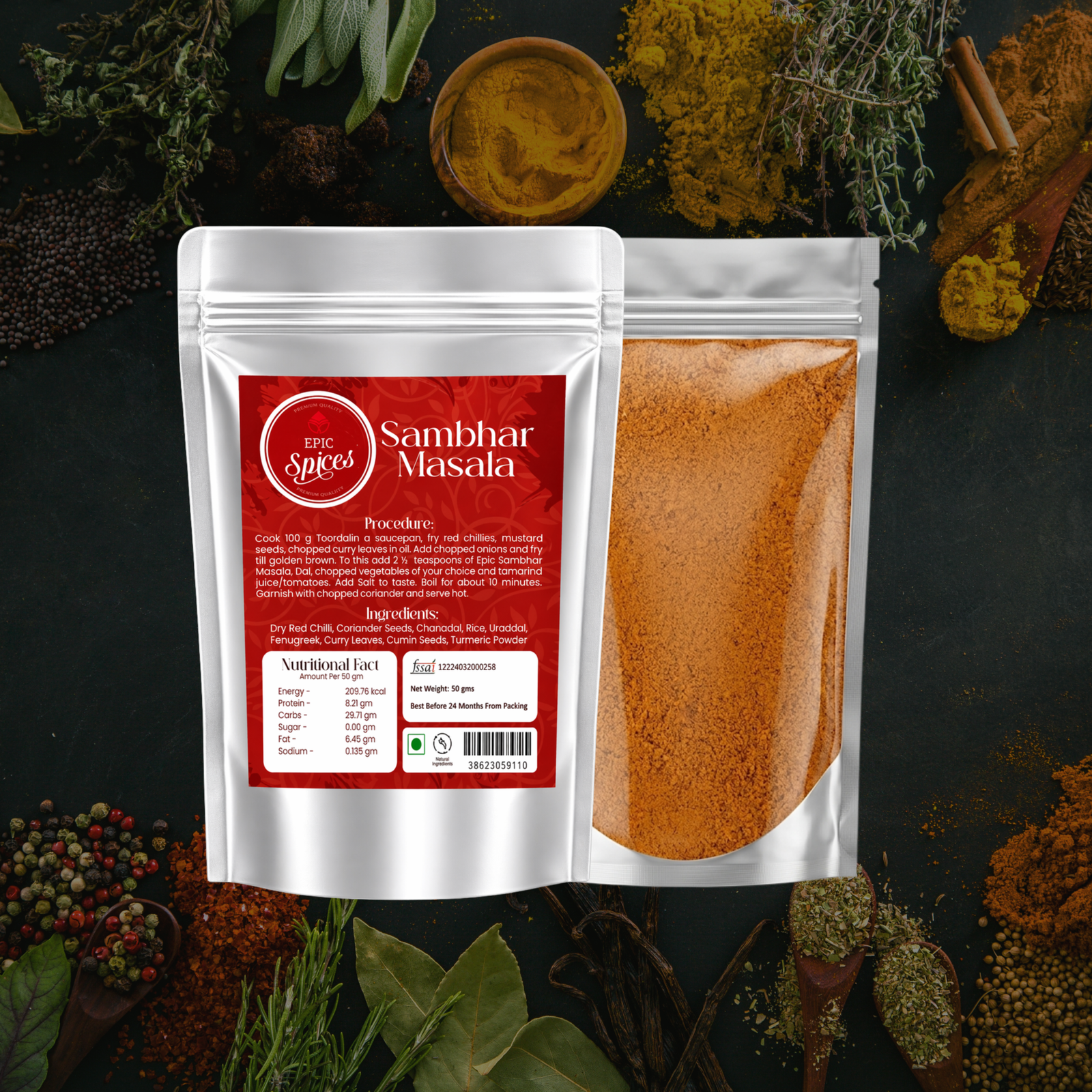 Sambhar Masala 50g | Epic Spices